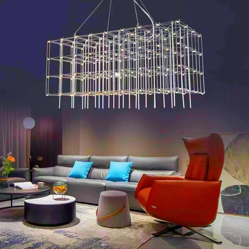 Infinity Matrix LED wireframe chandelier