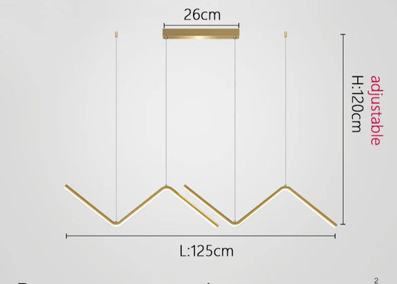 Modern geometric LED chandelier with angular design