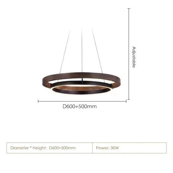Minimalist Nordic ring LED chandelier living room