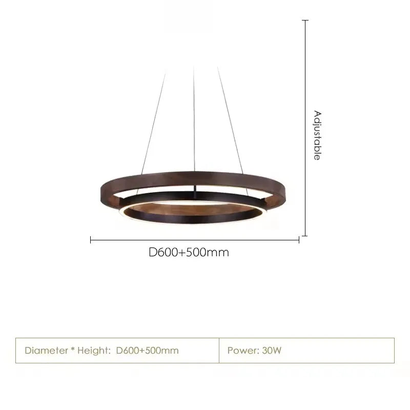 Minimalist Nordic ring LED chandelier living room