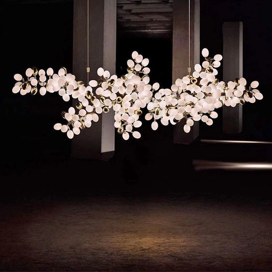 Modern leaf branch LED pendant light living room