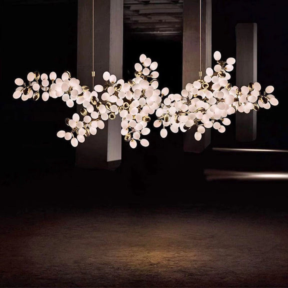 Modern leaf branch LED pendant light living room