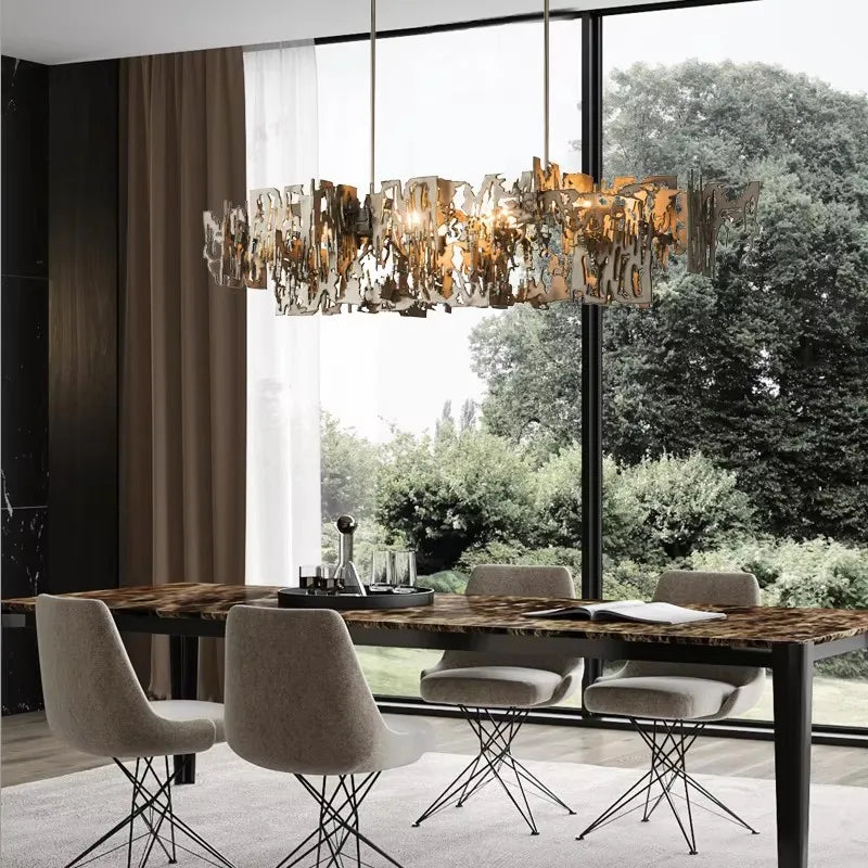 postmodern art fragment chandelier stainless steel