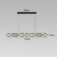 Minimalist Italian chandelier with clear glass shades