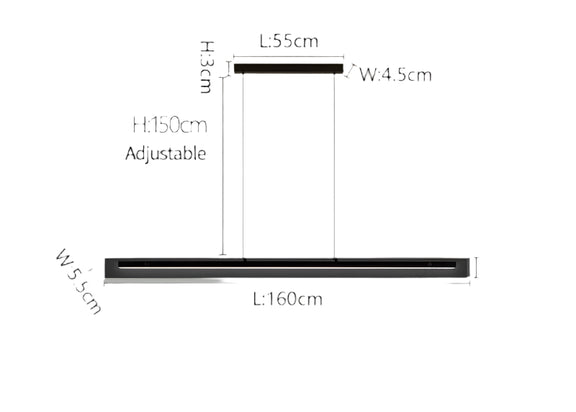 Adjustable-height linear LED light fixture