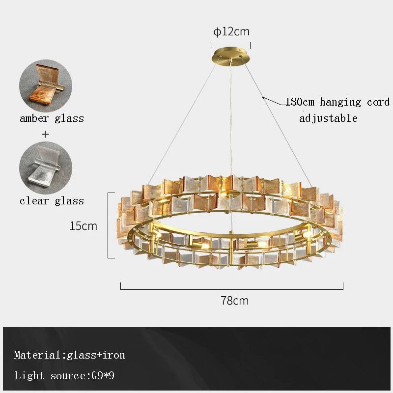 Long rectangular butterfly glass chandelier for dining table lighting