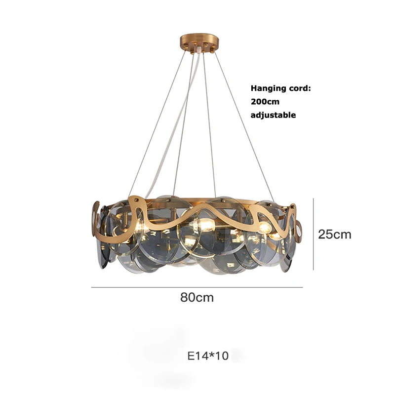 Luxury minimalist chandelier for dining and living rooms