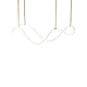Designer wave LED dining chandelier gold black