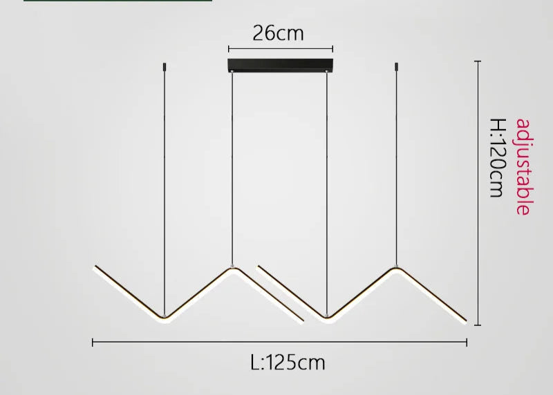 Contemporary linear LED ceiling light for dining and bar spaces