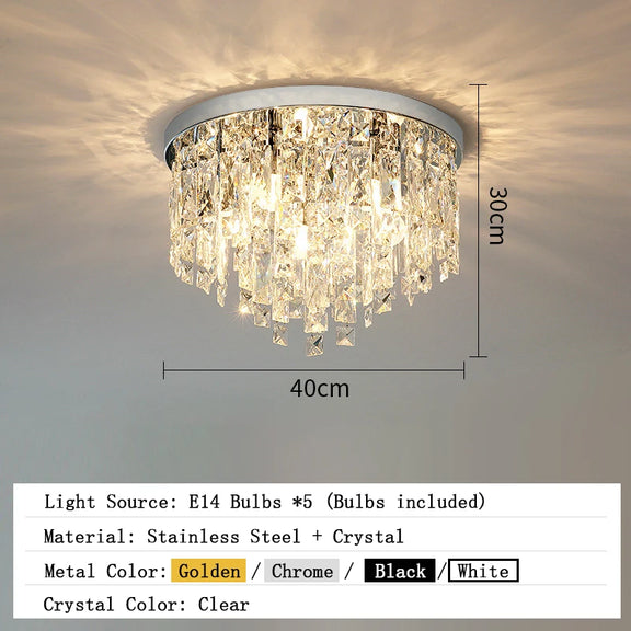 Designer crystal dining chandelier LED modern interior
