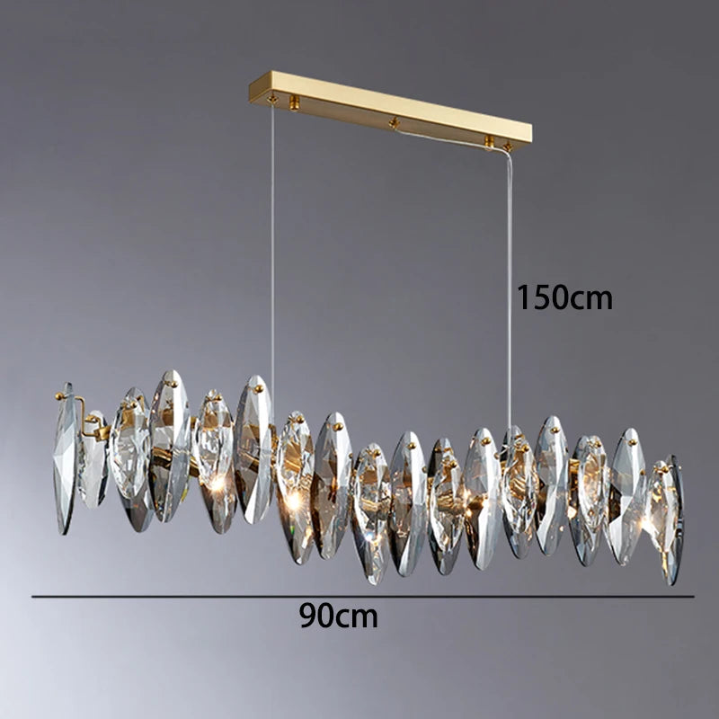 contemporary crystal pendant interior