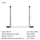 Modern linear LED pendant lamp with leather accents