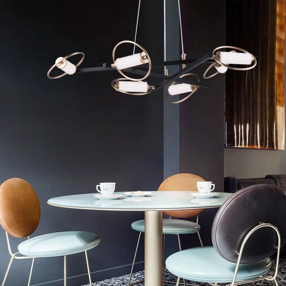Linear ring LED pendant modern kitchen lighting