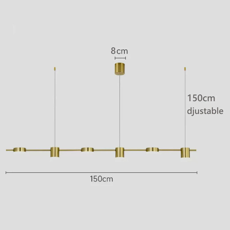 Minimalist Nordic LED hanging light black finish