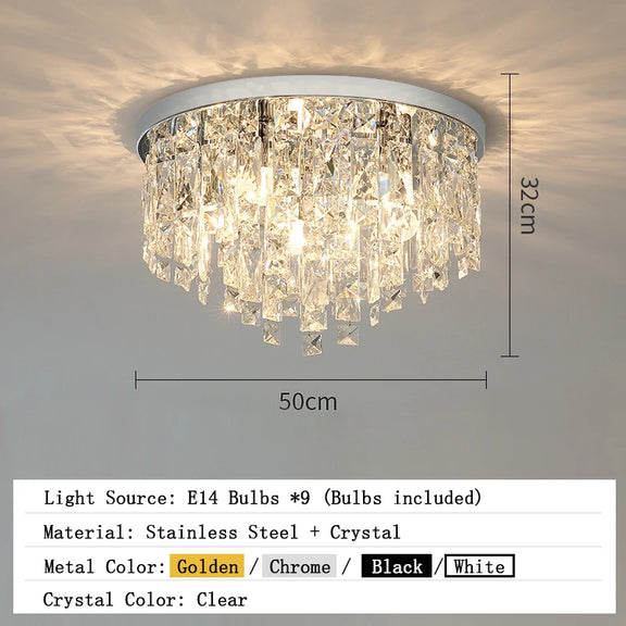Premium crystal boat chandelier contemporary dining lighting