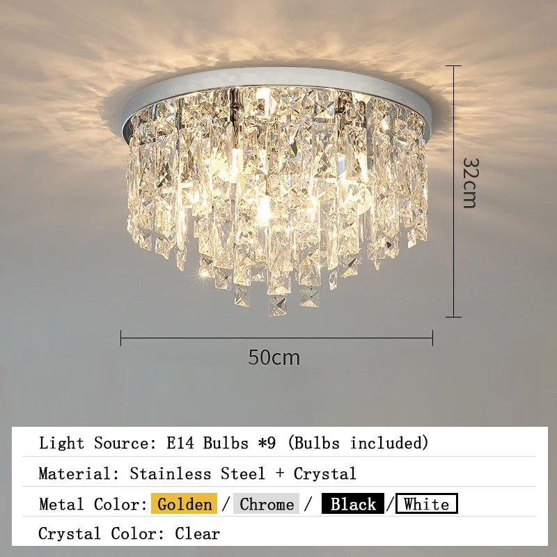 Premium crystal boat chandelier contemporary dining lighting