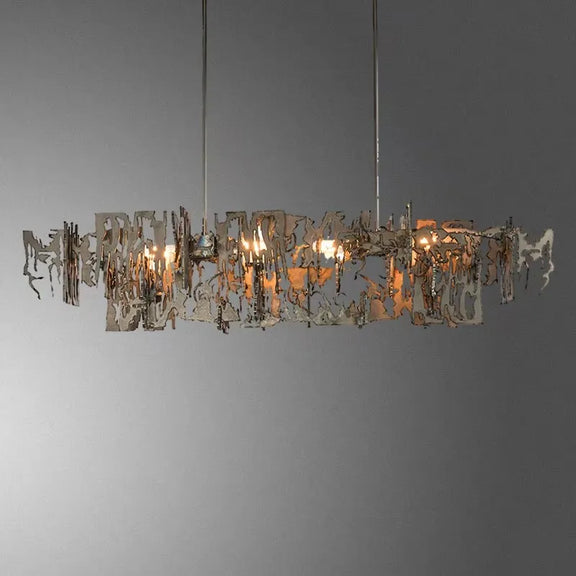 sculptural metal fragment pendant light