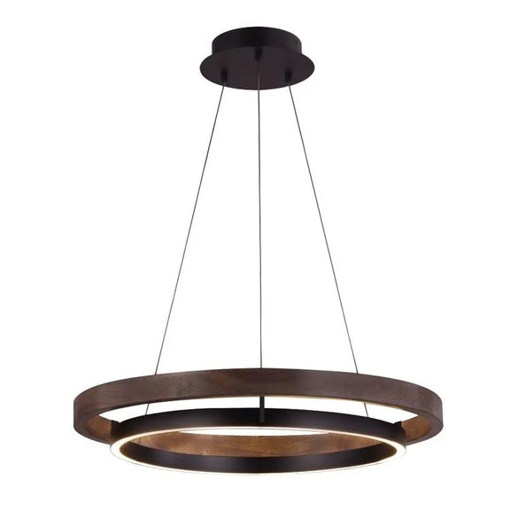 Contemporary Nordic ring chandelier warm light