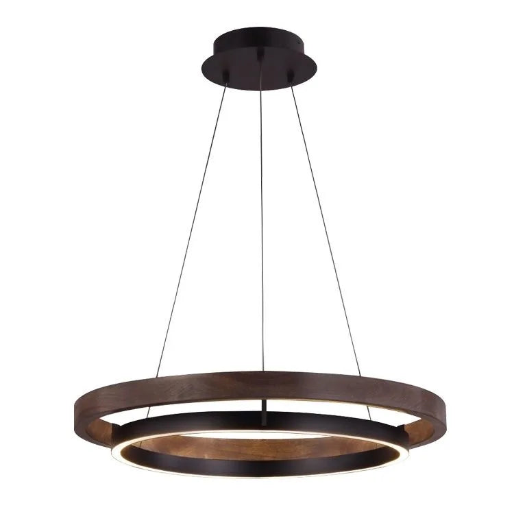 Contemporary Nordic ring chandelier warm light