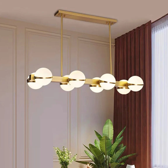 Modern frosted glass disc pendant light gold