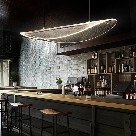 Acrylic wave-shaped Nordic pendant light