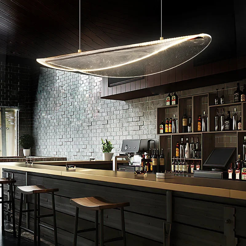 Acrylic wave-shaped Nordic pendant light