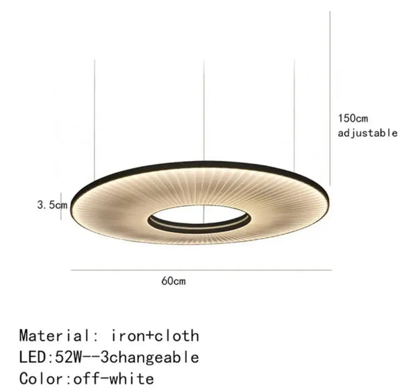 Contemporary halo ring LED pendant chandelier