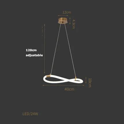 Art Deco modern LED pendant