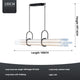 Linear acrylic LED pendant minimalist dining room