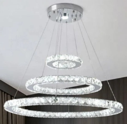 Stainless steel ceiling mount with adjustable suspension cables