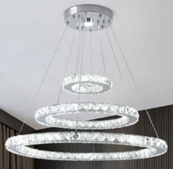 Stainless steel ceiling mount with adjustable suspension cables