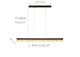 Champagne gold crystal-accented linear chandelier with adjustable height