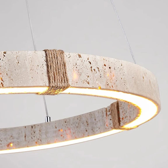 Designer stone pendant light interior