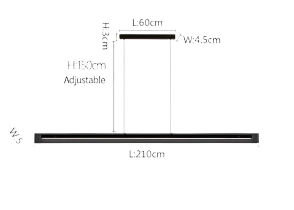 Nordic slim LED hanging light for office and kitchen