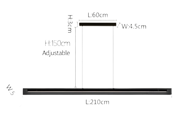 Nordic slim LED hanging light for office and kitchen