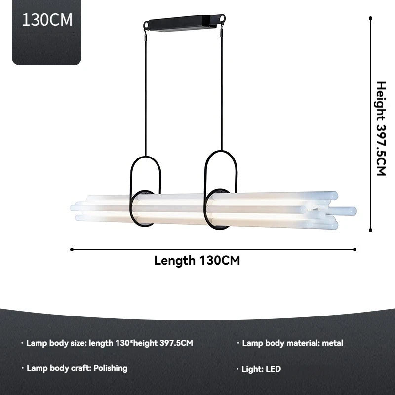 Contemporary acrylic strip chandelier modern interior
