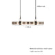 Chrome stainless steel bar LED pendant for kitchen island