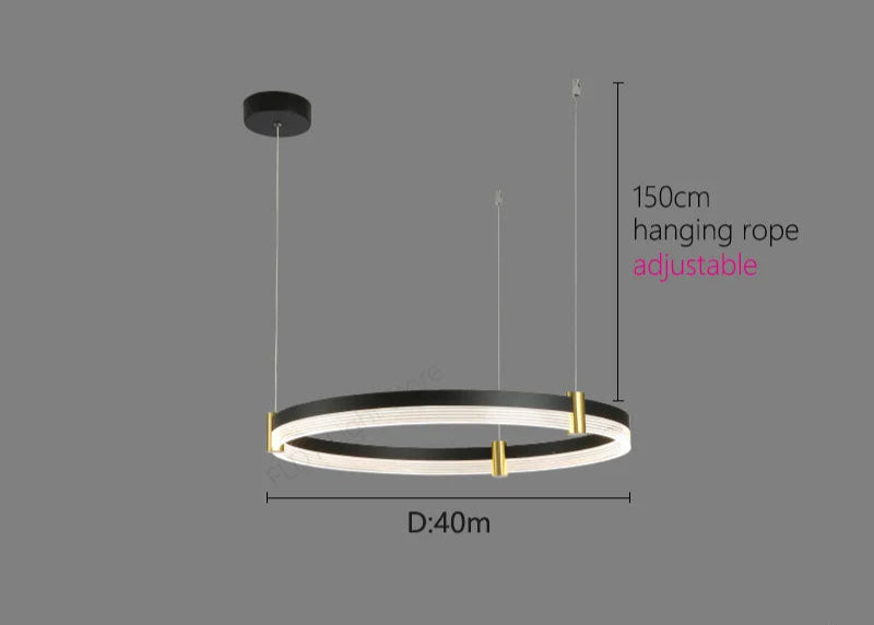 Adjustable height circular LED chandelier FLDDL0266