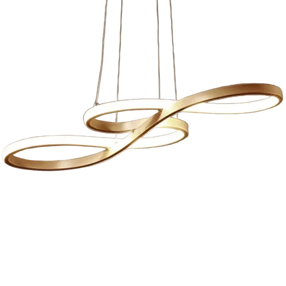 Modern infinity loop pendant light contemporary interior