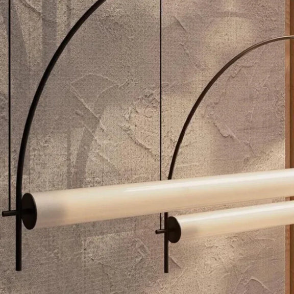 Nordic semi circle LED pendant light dining table