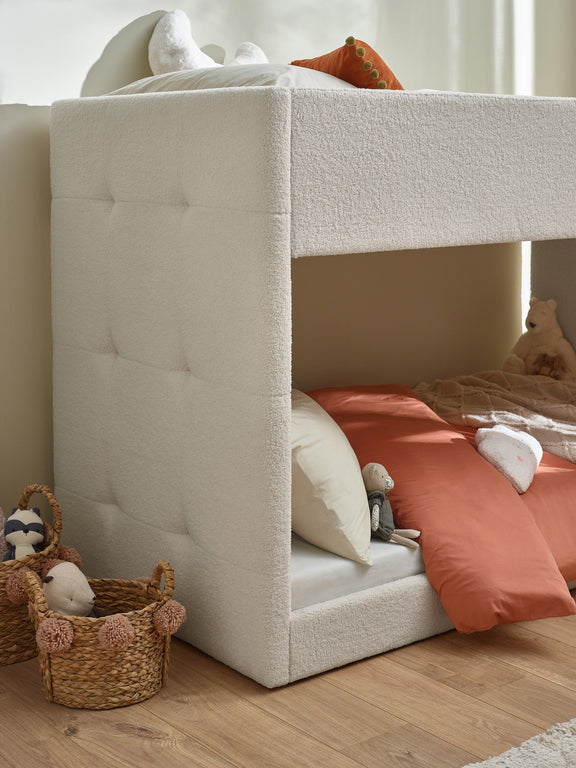 Teddy Upholstered Bunk Bed – Cream Boucle – alternate view