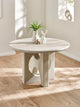 Thyra Round 4 Seater Dining Table – Grey Stone Effect – main view