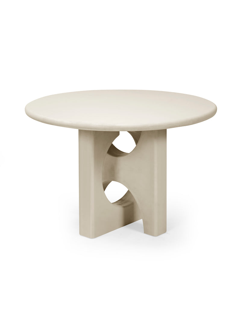 Thyra Round 4 Seater Dining Table – Grey Stone Effect – alternate view