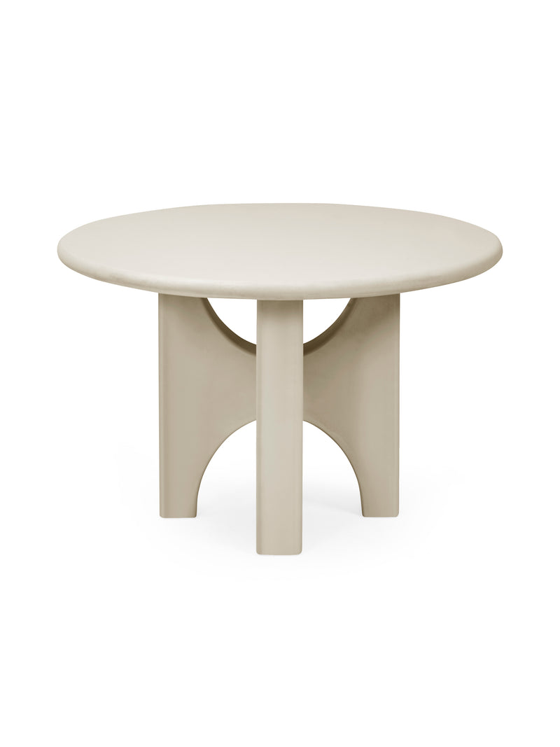 Thyra Round 4 Seater Dining Table – Grey Stone Effect – alternate view