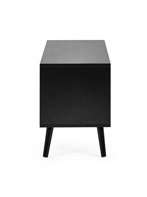 Trent Walnut and Black Small TV Stand Up to 43" – alternate view