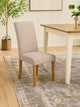 Valencia Upholstered Dining Chair (Set of 2) – Cream Chenille – main view