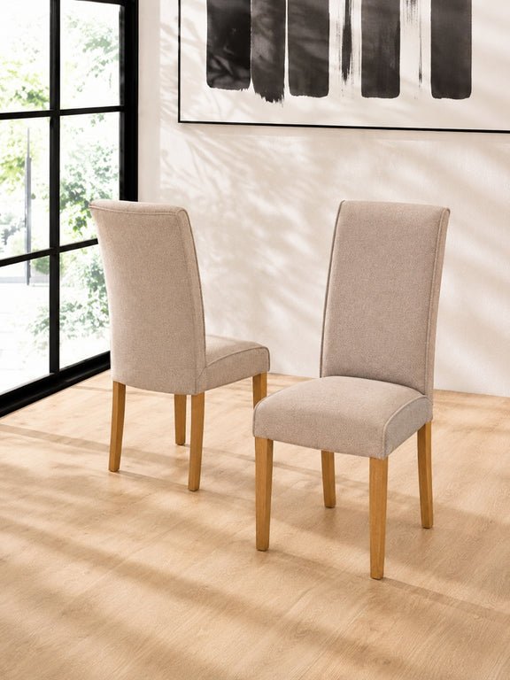 Valencia Upholstered Dining Chair (Set of 2) – Cream Chenille – alternate view