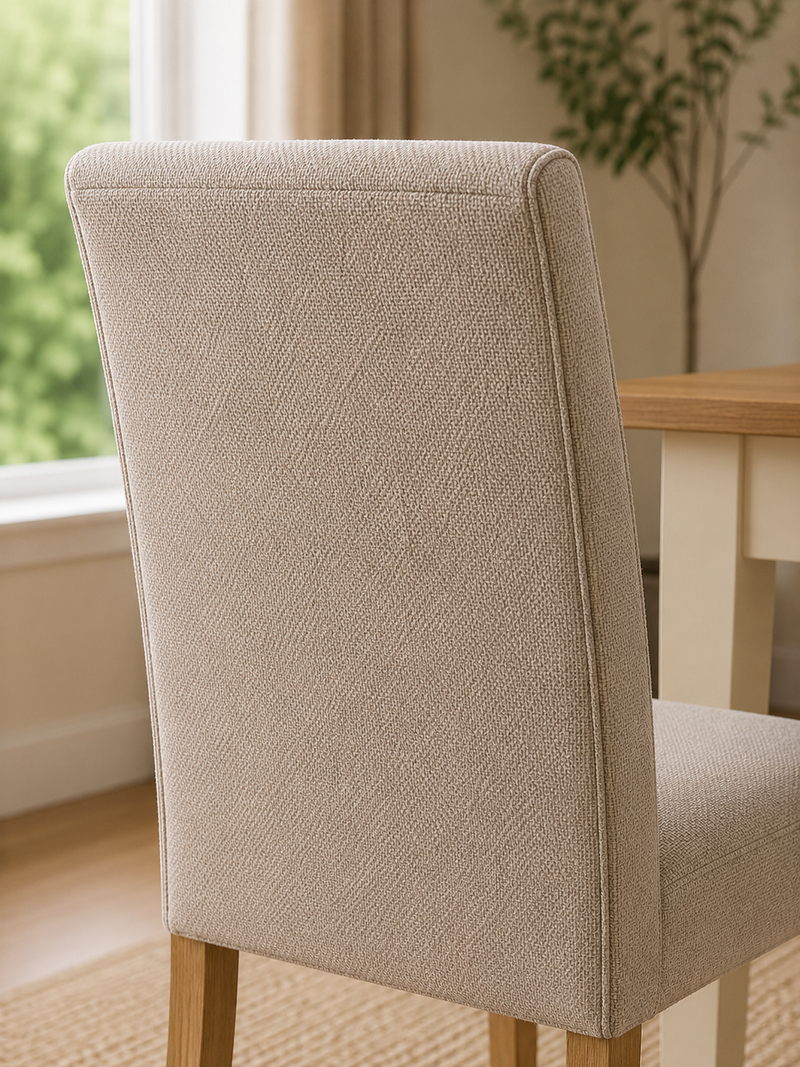 Valencia Upholstered Dining Chair (Set of 2) – Cream Chenille – alternate view