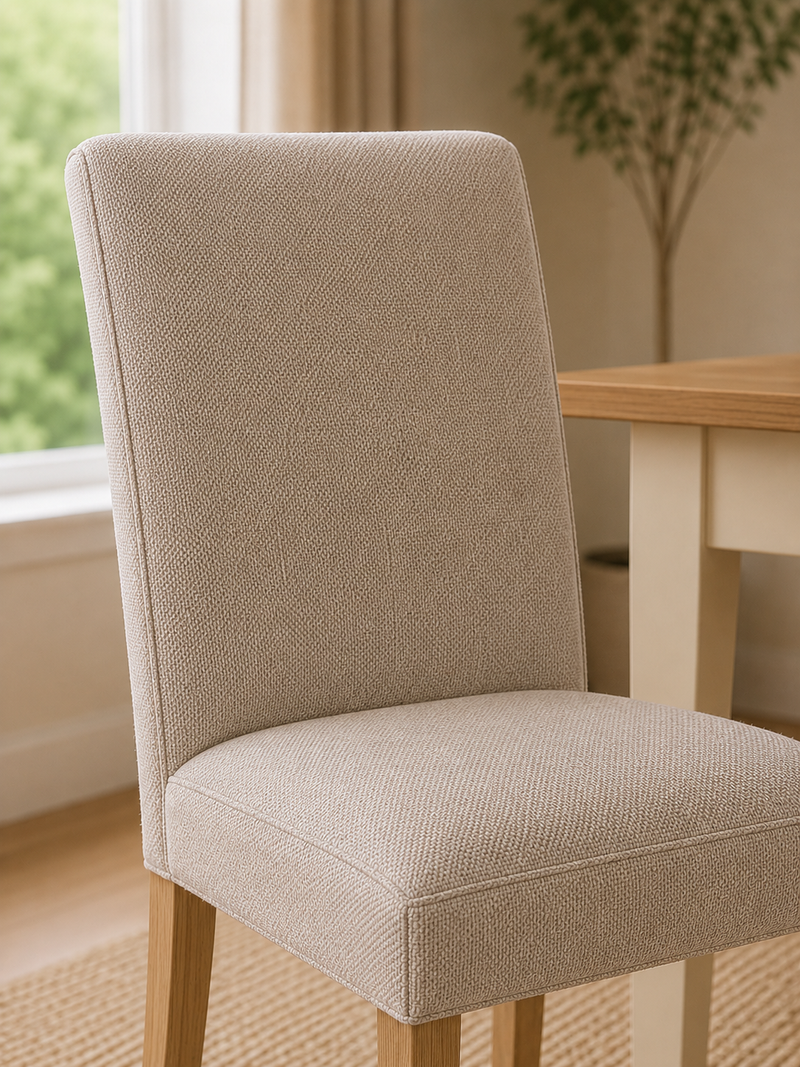 Valencia Upholstered Dining Chair (Set of 2) – Cream Chenille – alternate view