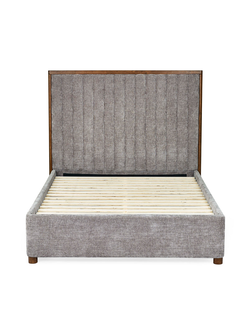 Whitmore Grey Chenille Upholstered Bed – Double/King – King – alternate view